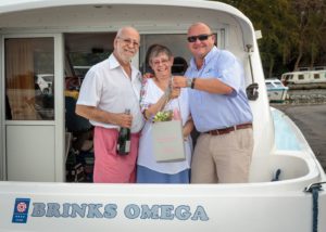 Barnes Brinkcraft customers Steve & Christine celebrate their 50th year holiday on the Broads